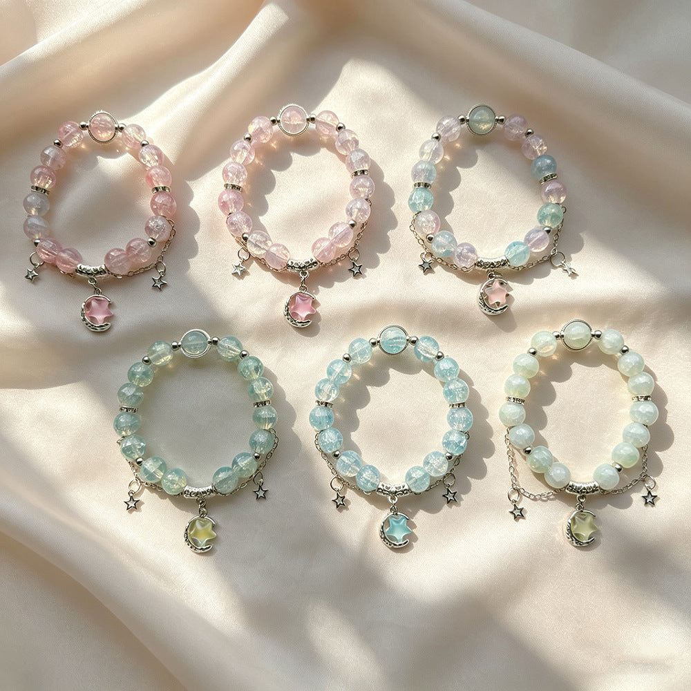 Summer Glaze Female Color Dopamine Temperamental White Bracelets