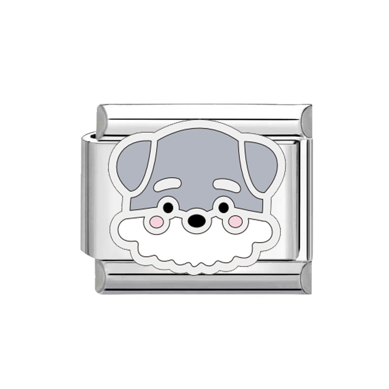 Hot Stainless Steel Italian Module Puppy Pattern Free Bracelet