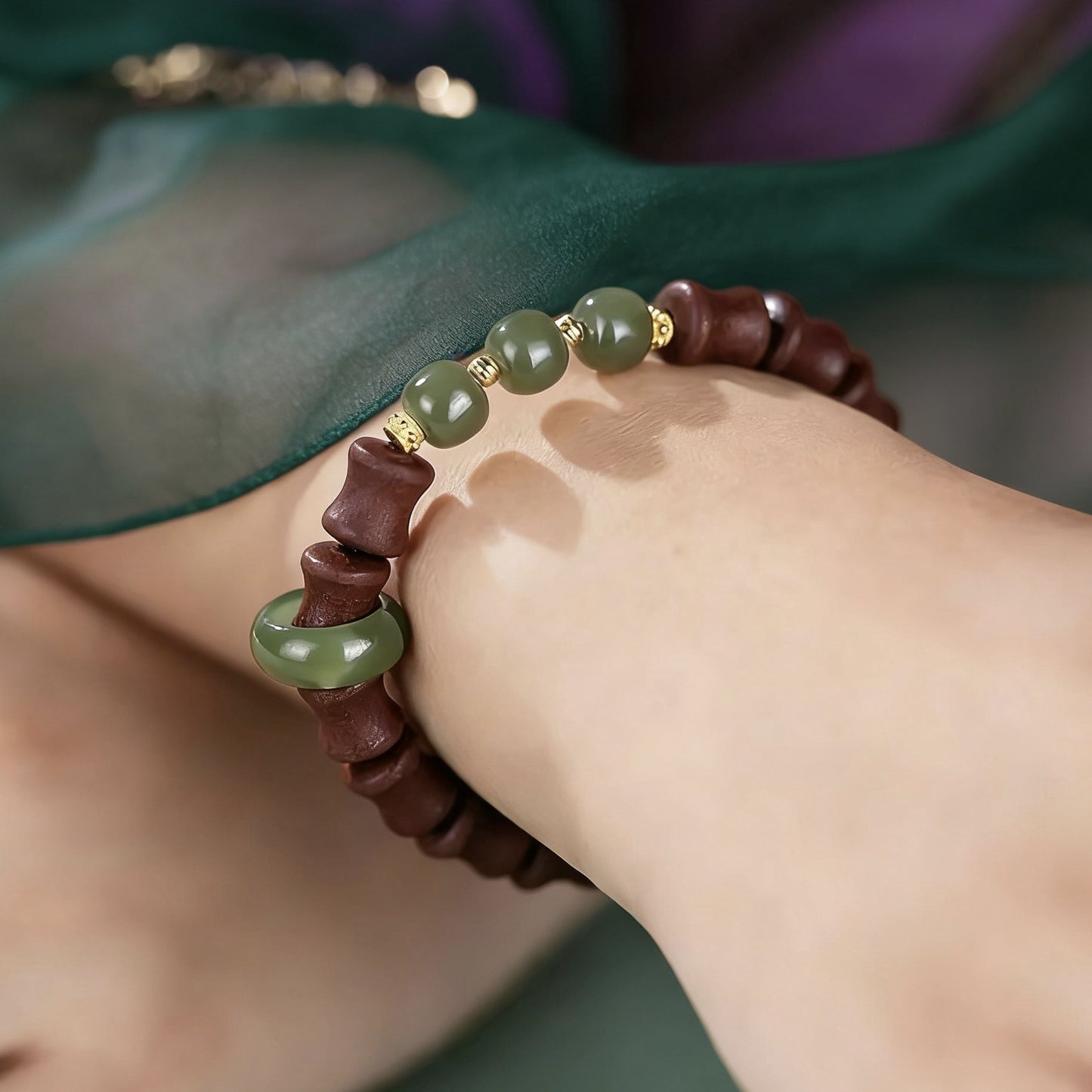 Design Natural Aromatic Beads Traditional Chinese Medicine Herbal Ancient Crafts Bracelet