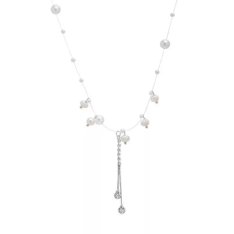 Women's Pearl Broken Sier For Summer Light Luxury Minority Sense Temperament Necklace