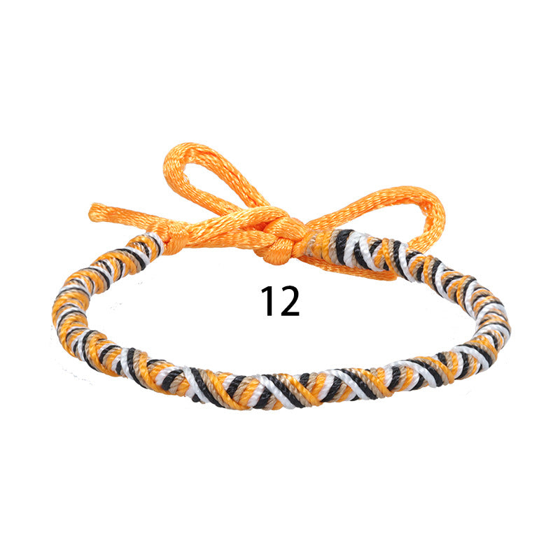 Style Colorful Hand-knitted Rope Holiday Party Bracelet