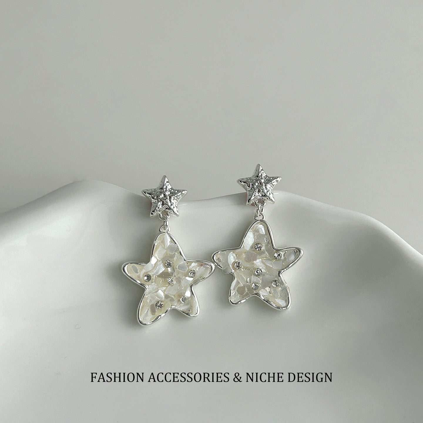 Drill Star Ear Female Special Interest Light Stud Earrings
