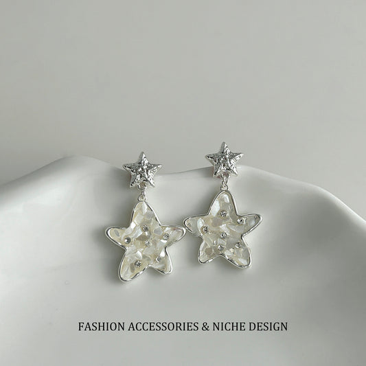 Drill Star Ear Female Special Interest Light Stud Earrings