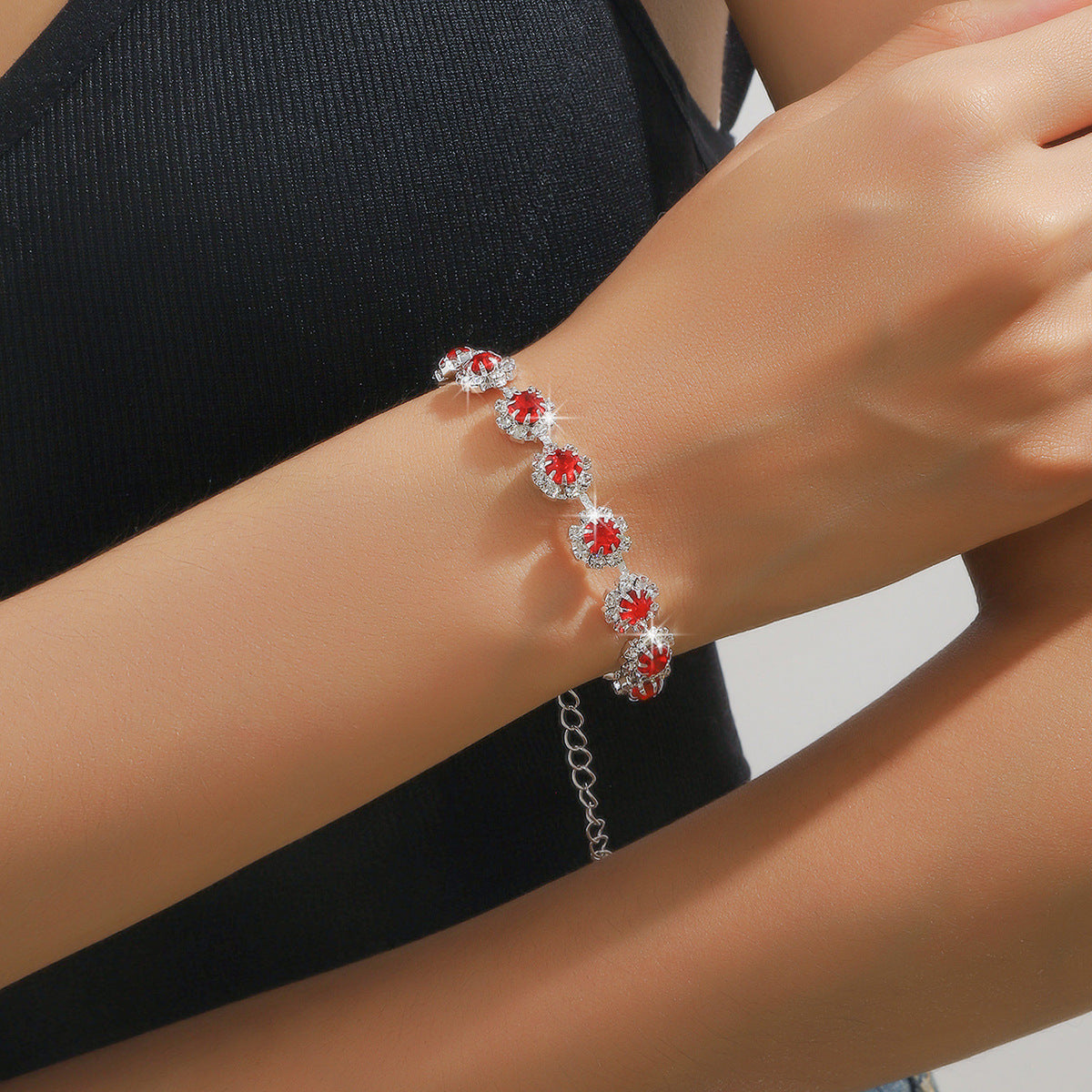 Claw Chain Geometric Full Diamond Rhinestone Simple Bracelets