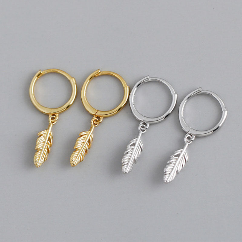 Sier Clip Fashion Leaf Light Luxury Rings