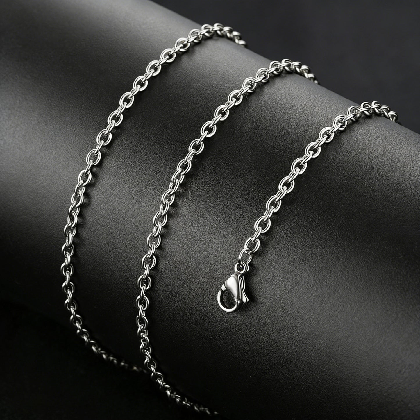 Straight Hair Chain With Stainless Steel Cross Female Necklace