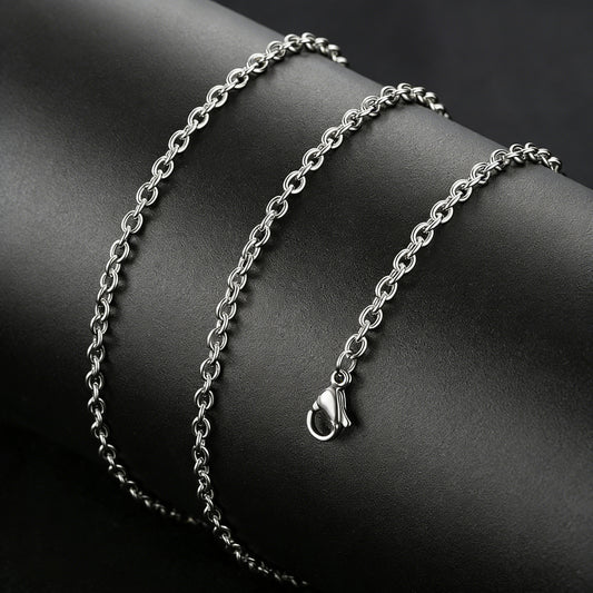Straight Hair Chain With Stainless Steel Cross Female Necklace