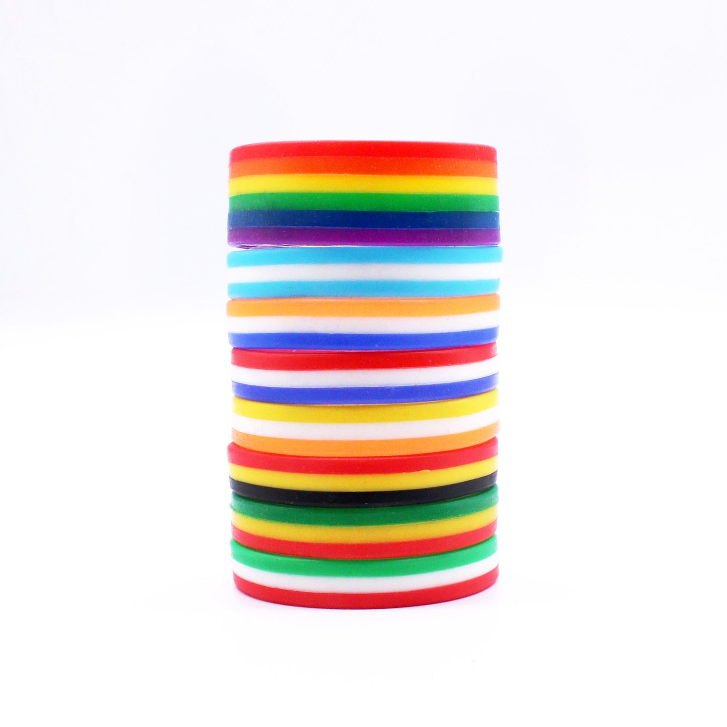 Flag Colorful Silicone Layered World Cup Bracelets
