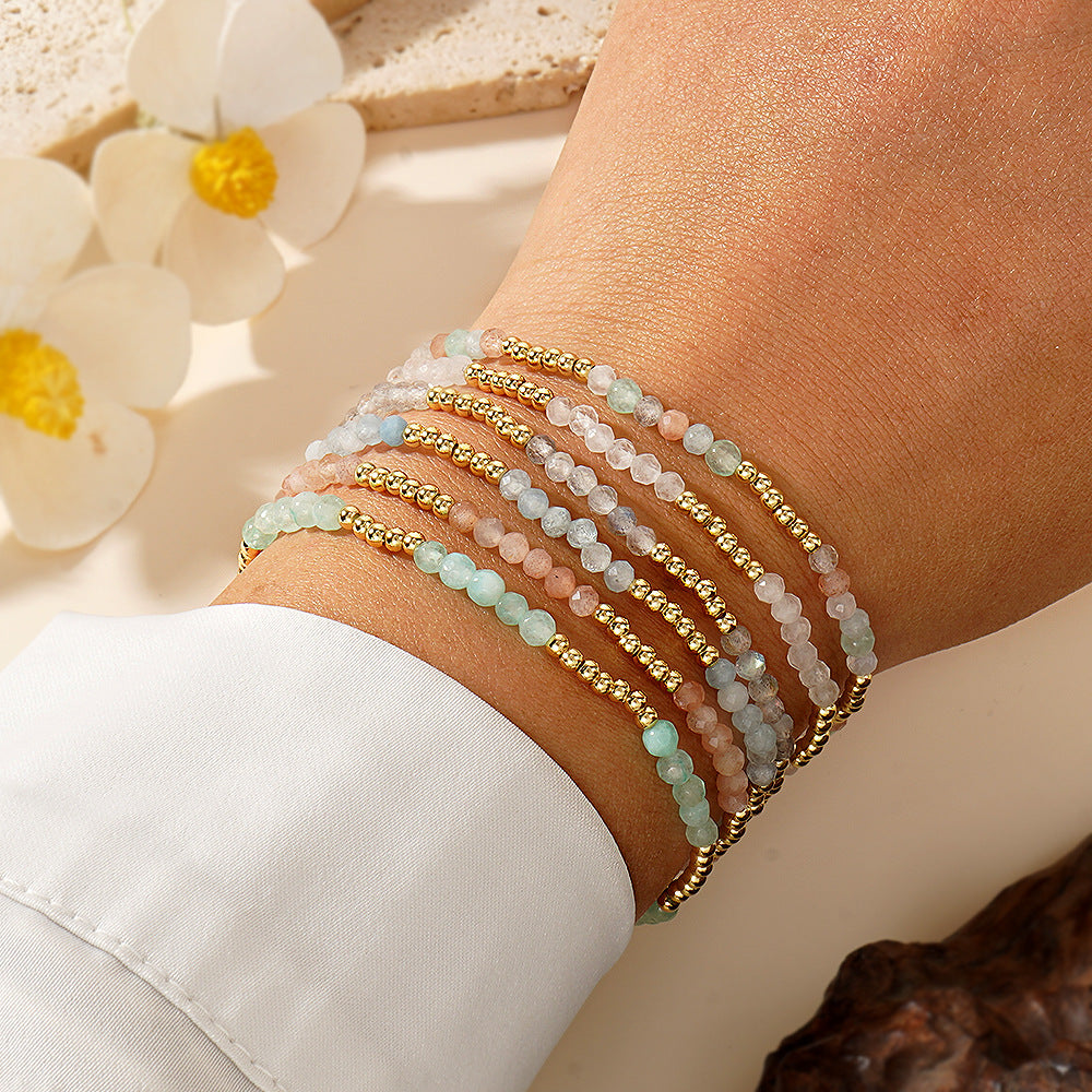 Personality Bohemian Style Colorful Natural Stone Bracelets