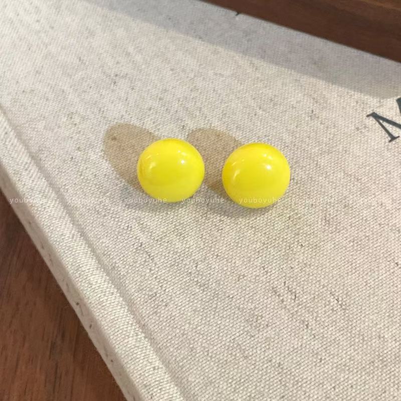 Women's Candy Color Steamed Bread Bean-shaped Unique Rings