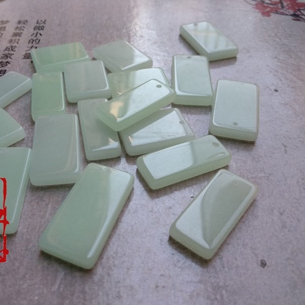 Luminous Stone Square Lucky Long Fluorescent Pendants