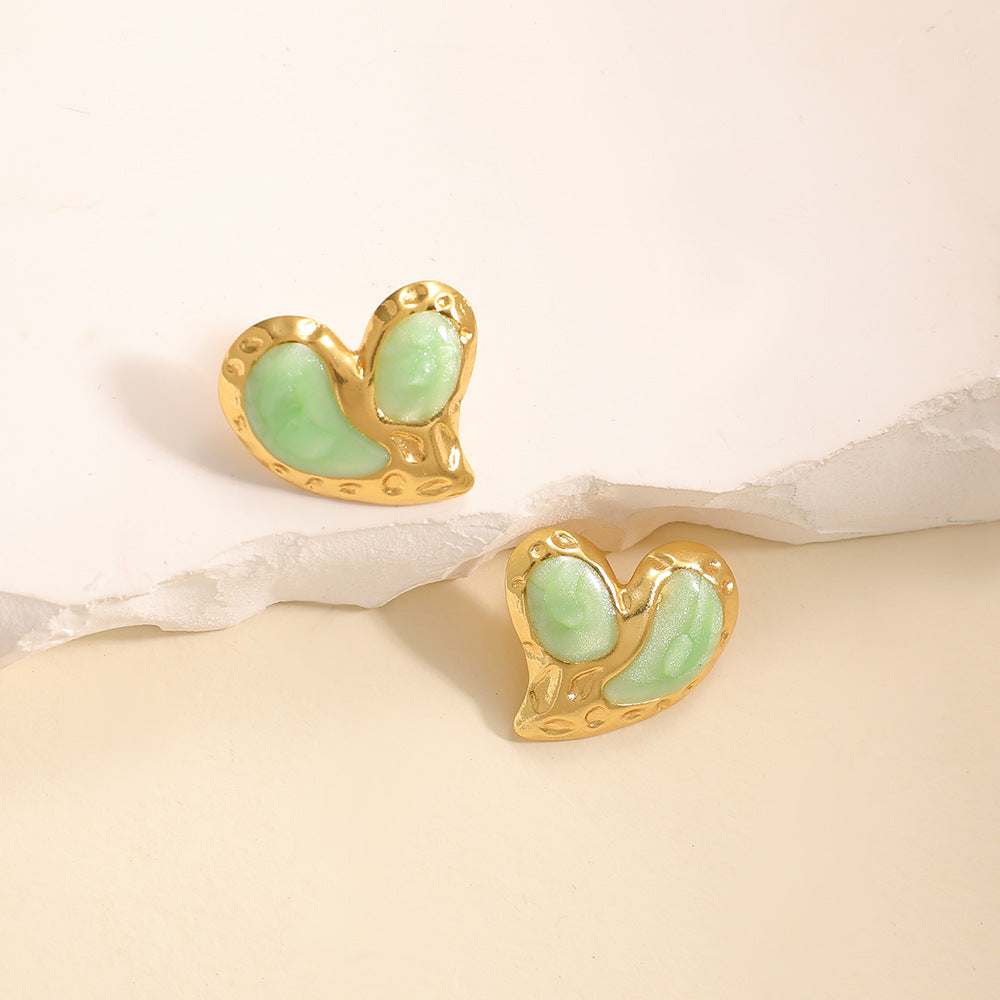 Minority Hollow Stainless Steel Dripping Cold Earrings
