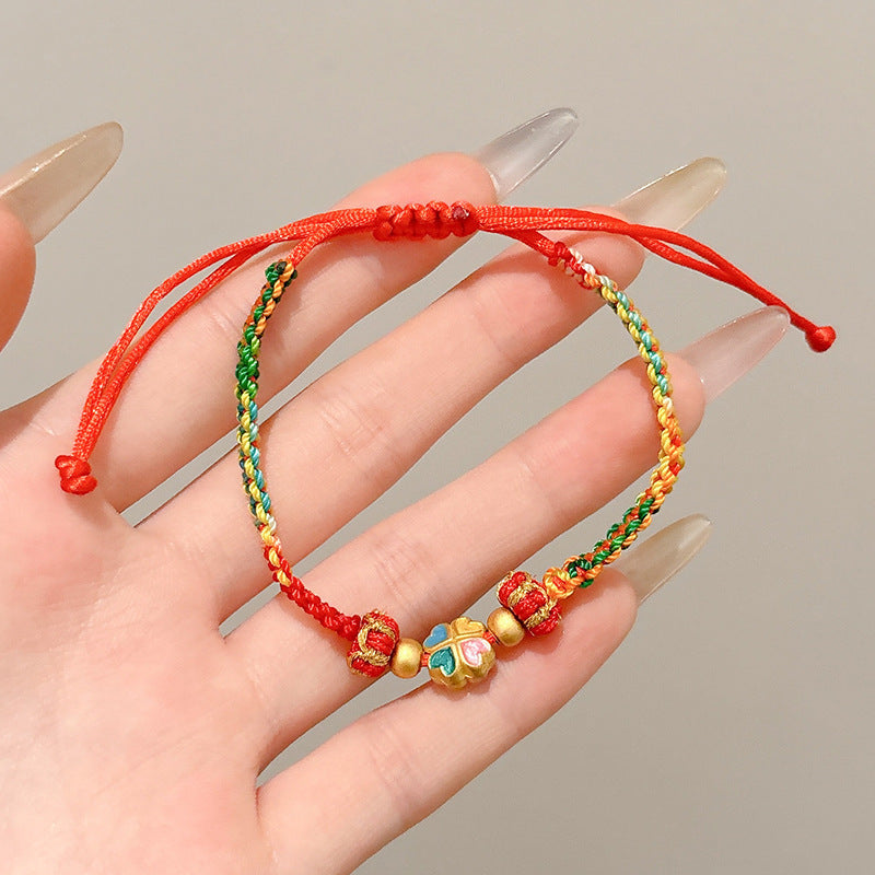 Women's & Men's Colorful Braided Rope Thread Design Simple Bracelet