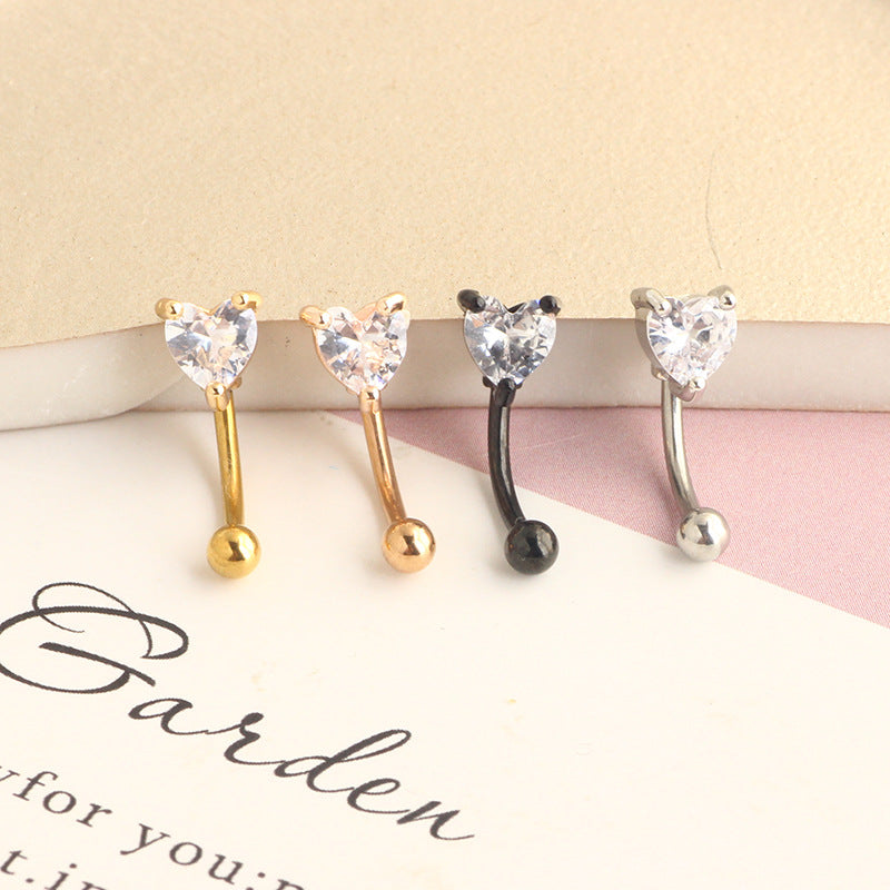 Love Heart Ear Bone Nail Screw Twist Ball Arc Piercing Stud Earrings