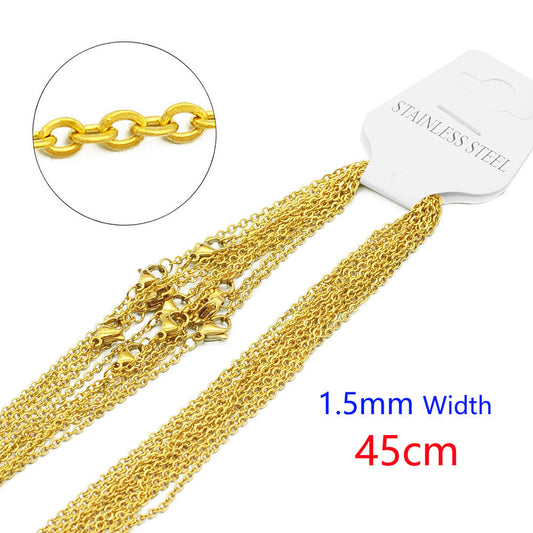 Chain Flat Cross Ornament Choker Side Necklaces