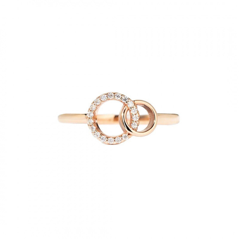 Women's Buckle Light Luxury Minority Fashionable Diamond Rings