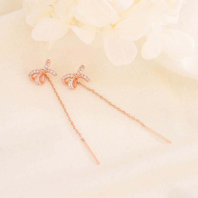 Women's Unique Bow Long Fringe Exquisite Trendy Rings