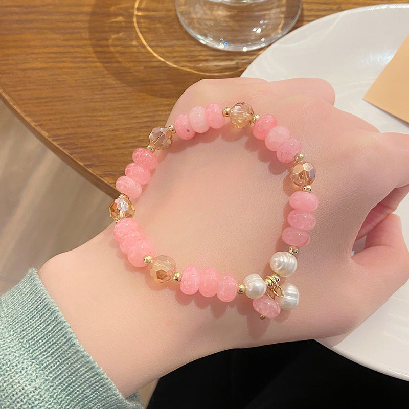 Fresh Optimized Gray Jade Cute Lucky Cat Bracelet