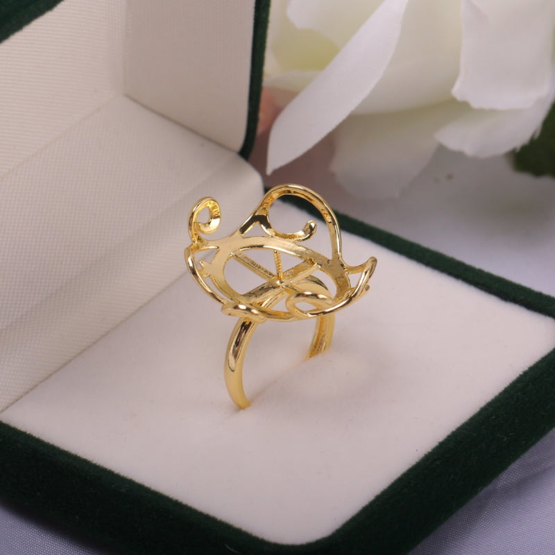Flower-shaped Leaves Lace Bezel Setting Baroque Jewelry Accessories