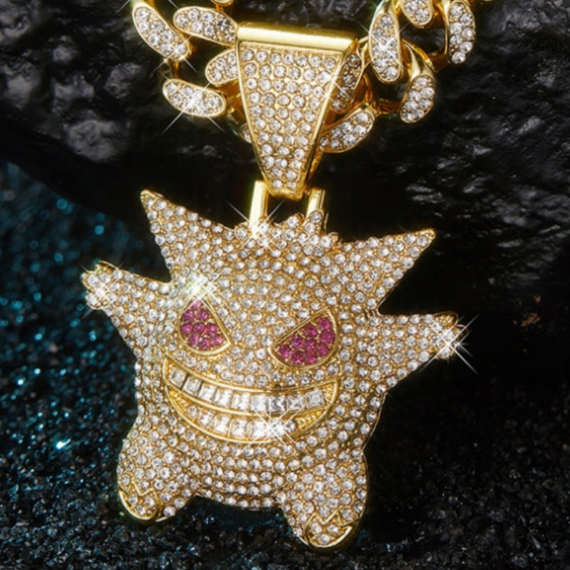 Cartoon Hip Hop Diamond Elf Creative Necklace