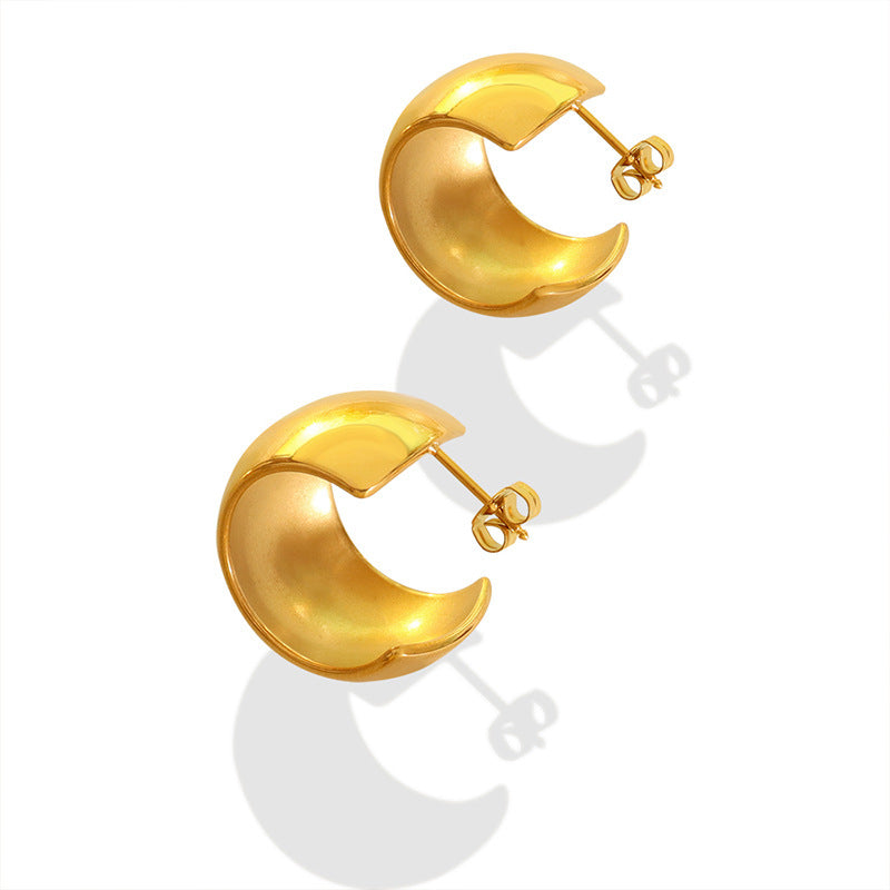 Niche Hip Hop Trendy Stainless Steel Earrings