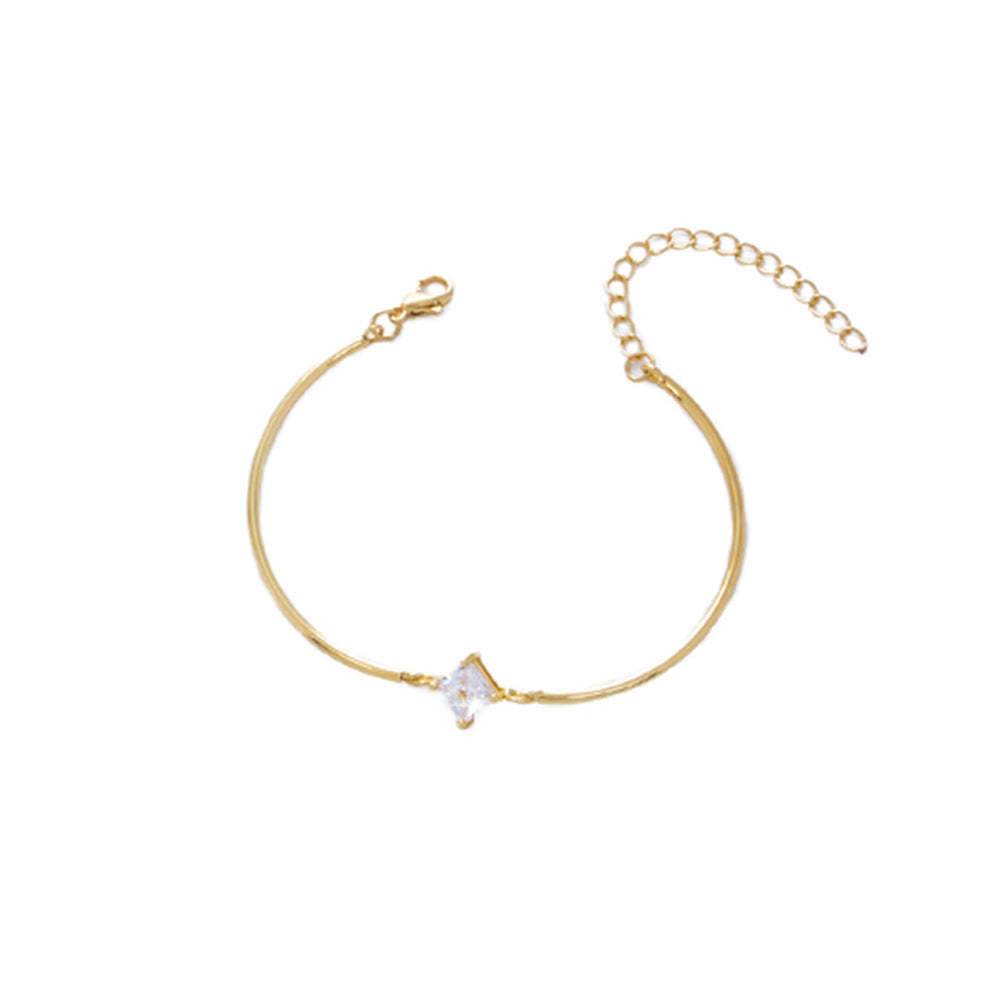 Women's Rhombus Zircon Metal Elbow Simple Temperamental Bracelets
