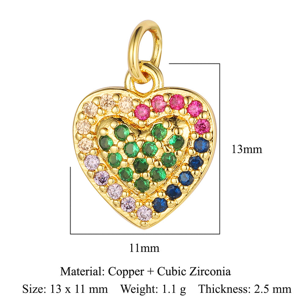 Cross Virgin Copper Zircon Boy Ornament Accessories Pendants