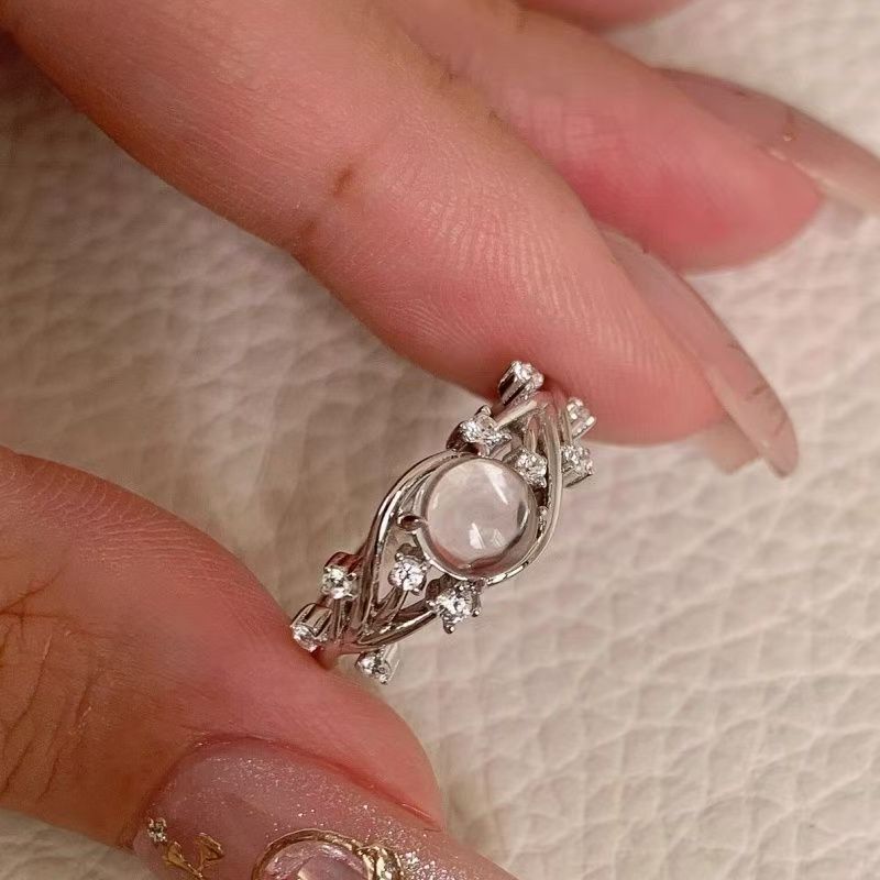 Women's French Style Design Index Finger High-grade Versatile Personalized Inlaid Niche Rings