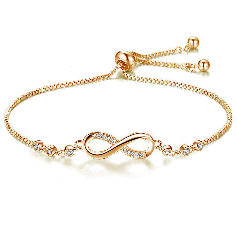 Women's Geometric Infinite Loop Simple Fashion Crystal Bracelet
