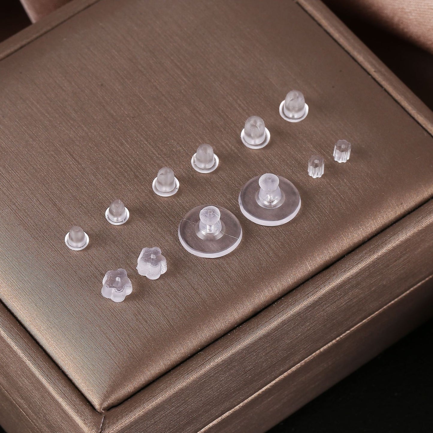 Back Plug Silicone Transparent Plastic Eardrops Stud Earrings