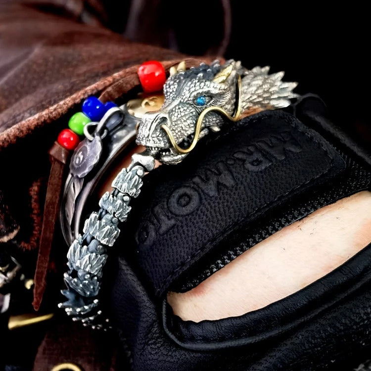 Men's Handmade Retro Faucet Power Style Personalized Trendy Collection Bracelet