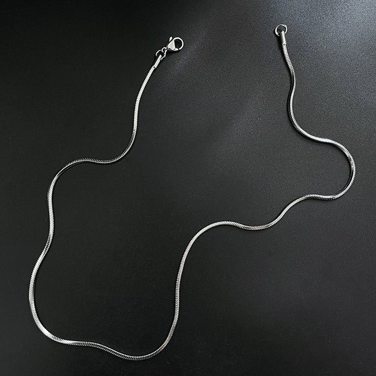 Men's Snake Bones Chain Fashionable High-grade Clavicle Choker Titanium Steel Necklace