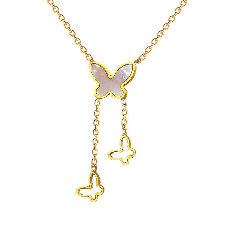 Temperament Personality Minimalist Style Furnace Real Gold Necklaces