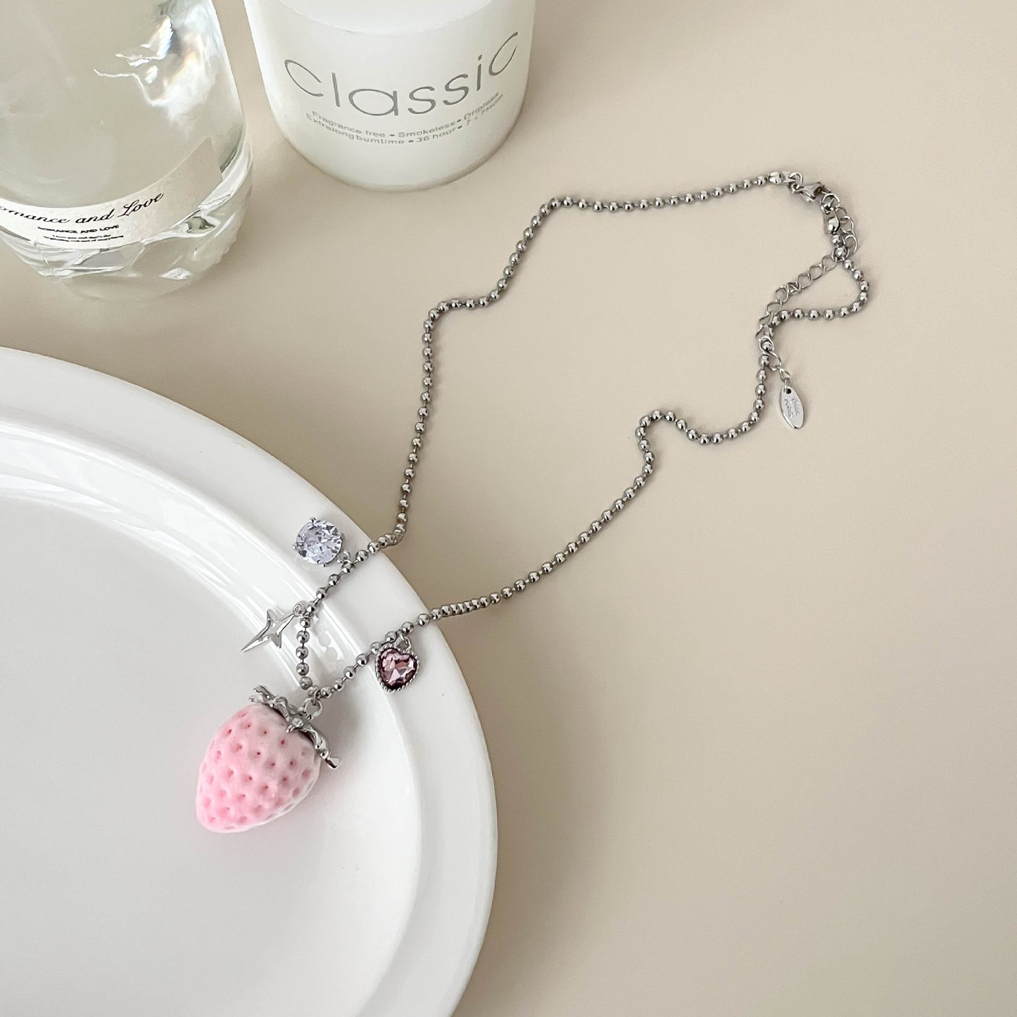 Crystal Tassel Simple Elegant Sweater Chain Necklace