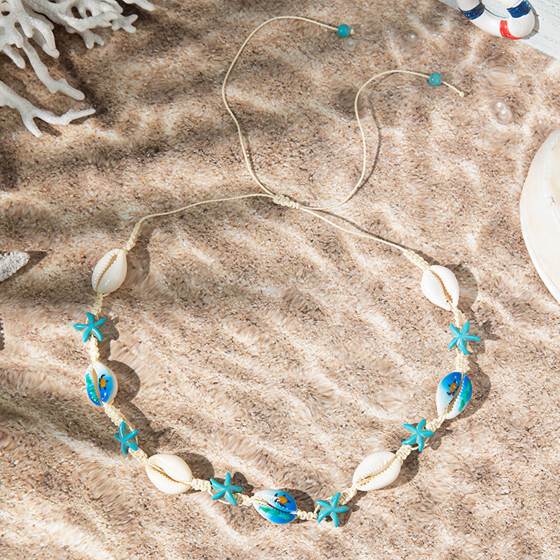 Holiday Ocean Style Cartoon Shell Design Starfish Necklaces