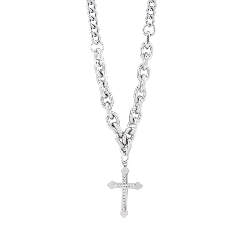 Fashion Creative Hip Hop Trend Titanium Steel Cross Necklace