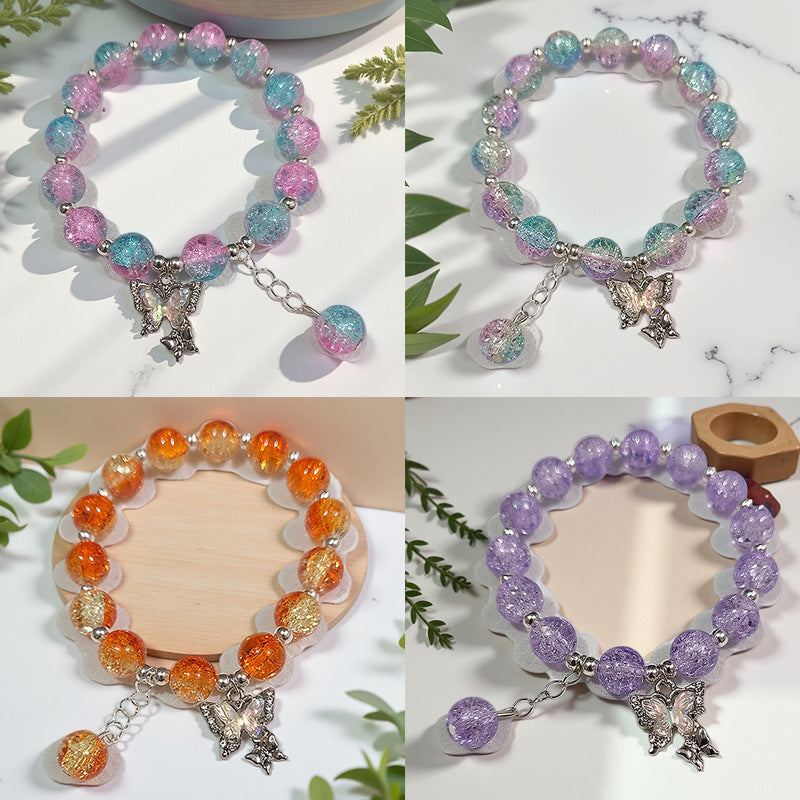 Fantasy Flower Glazed Female Gradient Contrast Bracelet