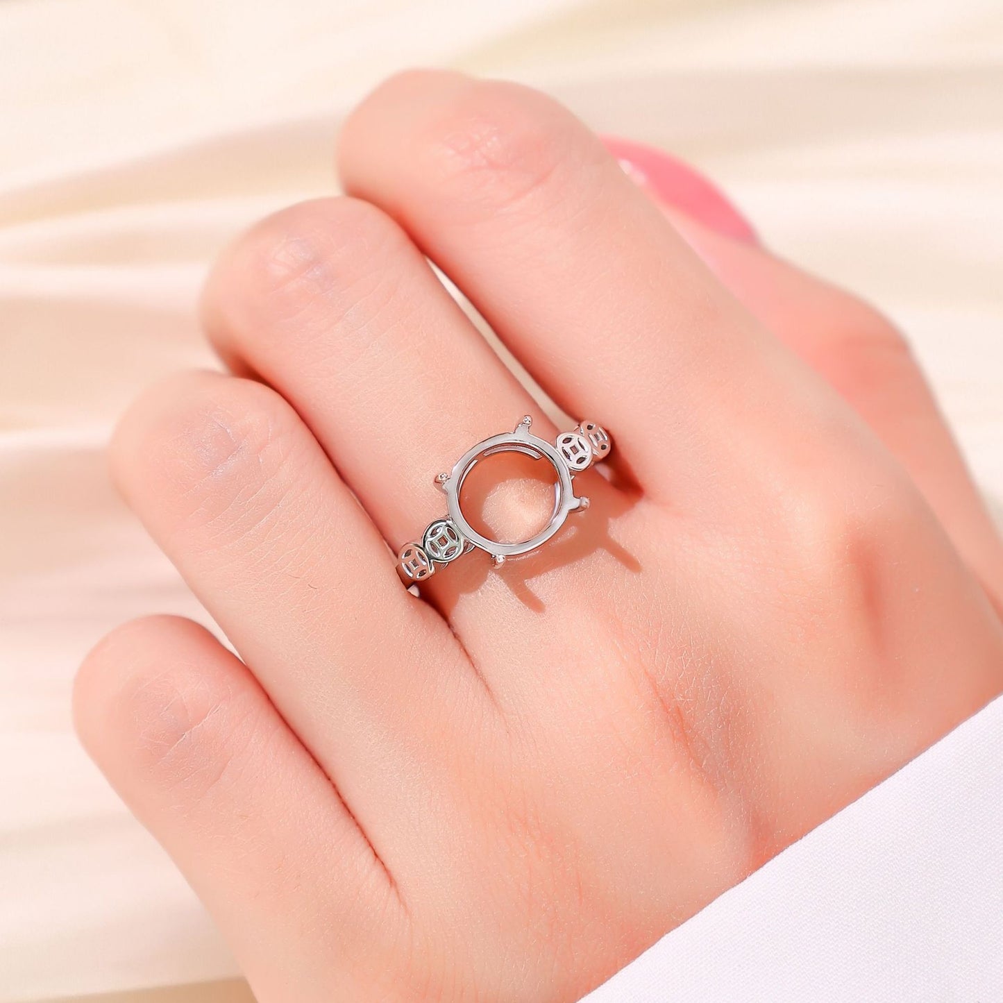 Style Copper Coin Money Drawing Luck Changing Eardrop Rings