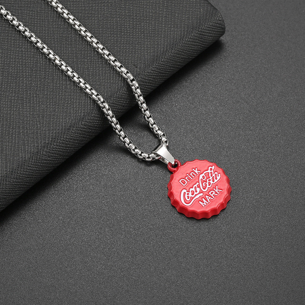 Women's & Men's Cola Bottle Fashion Light Luxury Minority Hip Hop Titanium Necklace