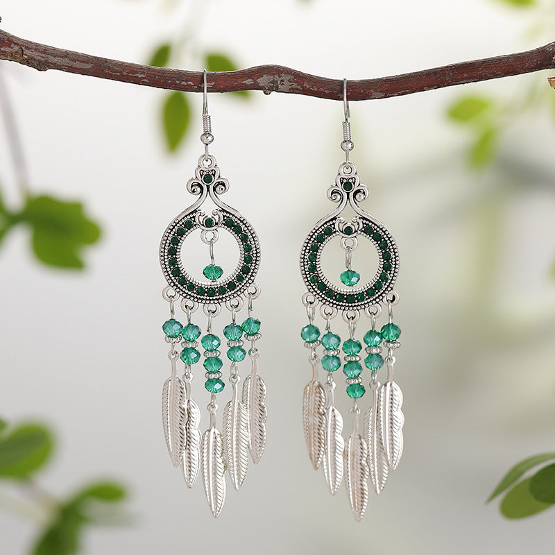 Artistic Sense Personalized Your Round Ethnic Earrings