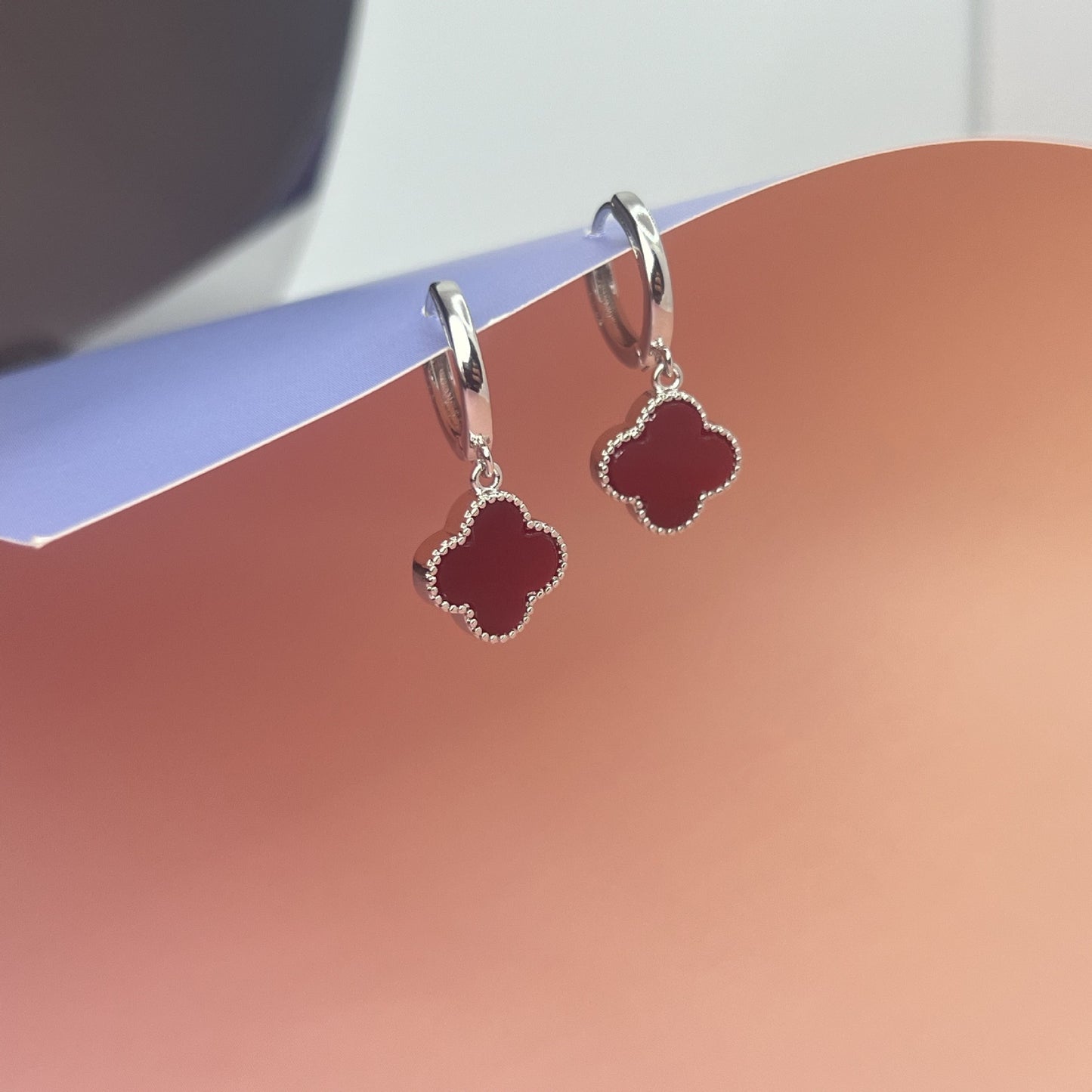 Korean Version Of Style Clover Ear Clip Female Stud Earrings