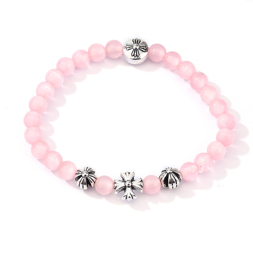 Opal Cross Beaded Simple Fashion Retro Girlfriends Bracelet