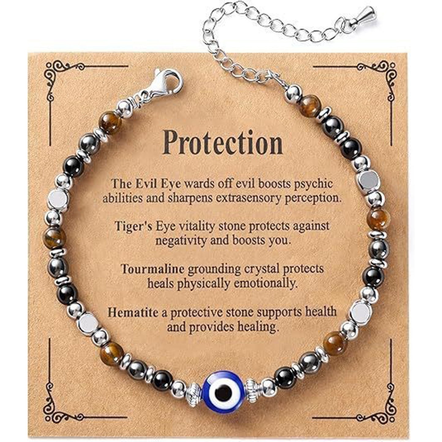 Women's Protection Maternity Pregnancy Gift Obsidian Aquamarine Bracelet