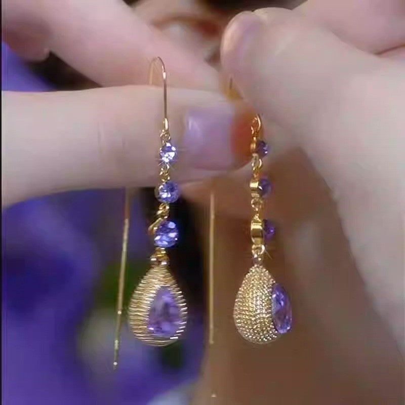 Women's Tassel Fashionable Simple Snowflake Leaves Slim Ear Line