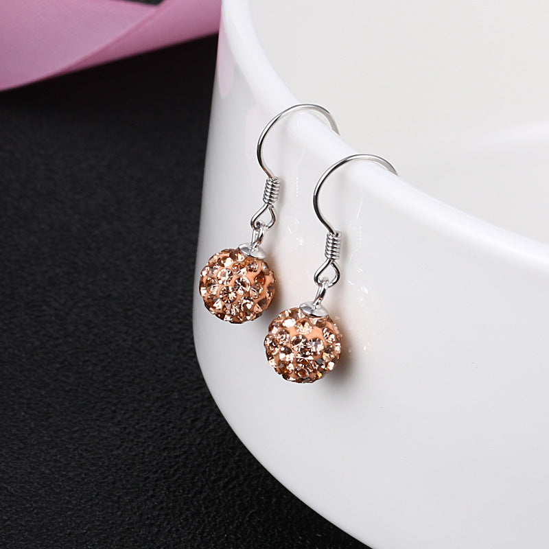 Sier Crystal Fashion Korean Style Ear Hook Rings