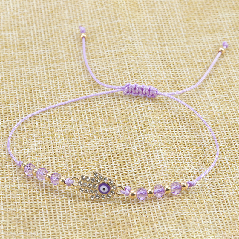 Crystal String Beads Angel Eyes Charm Bracelet