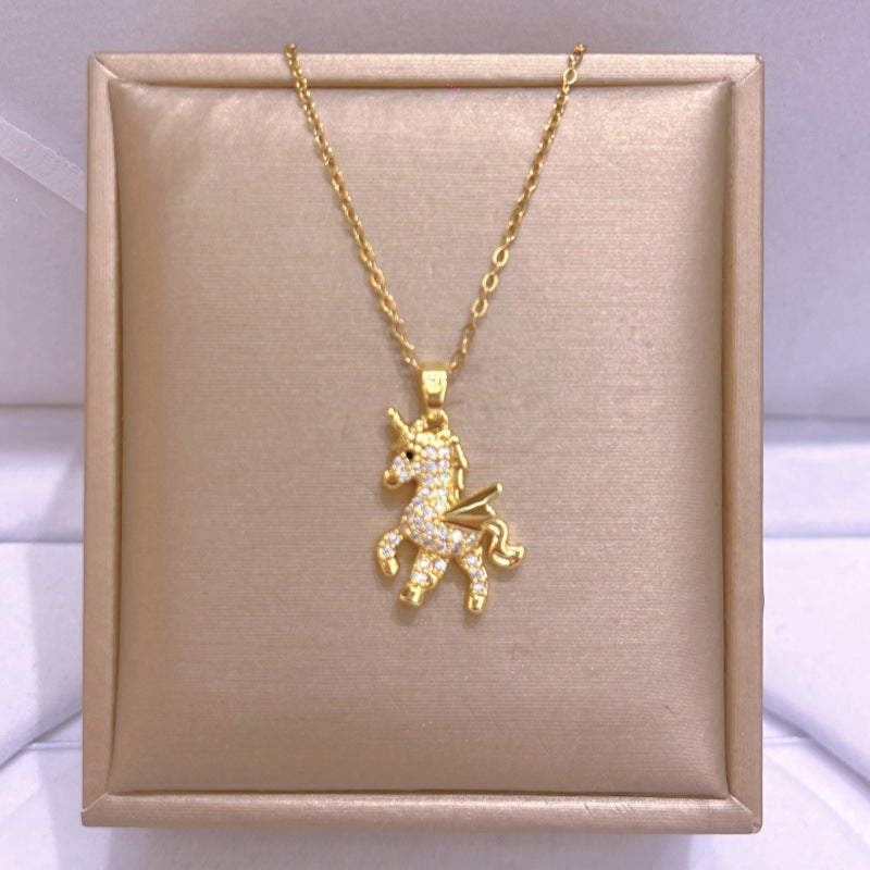 Women's Titanium Steel For Light Luxury Minority Design Necklace