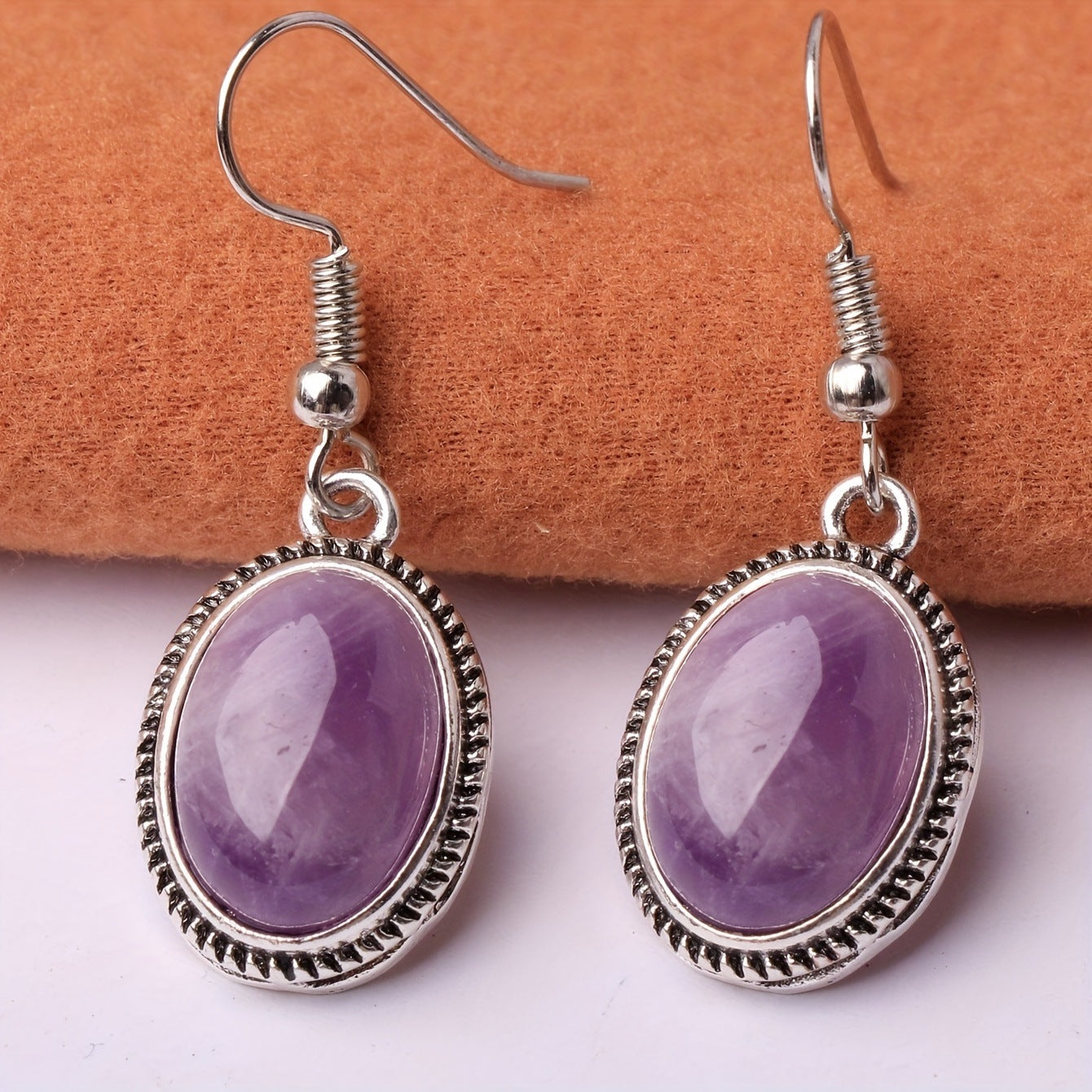 Women's Gemstone Simple Temperament Alloy Fashion Personalized Eardrops Earrings