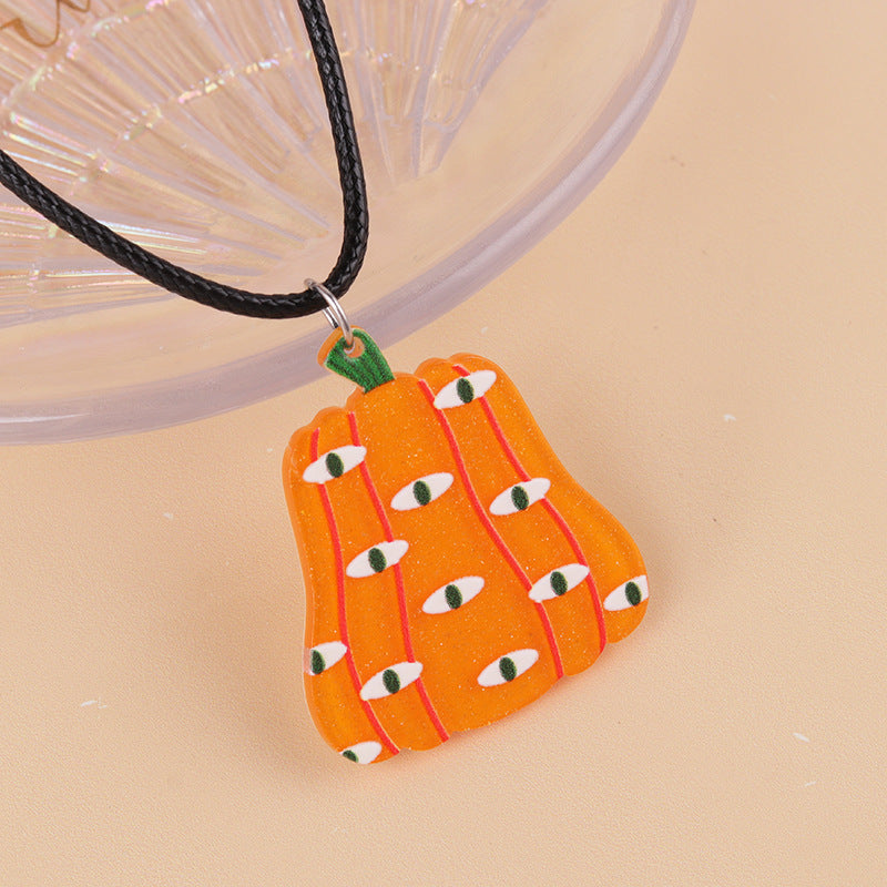 Women's Cartoon Fun Ghost Pumpkin Acrylic Personalized Necklaces
