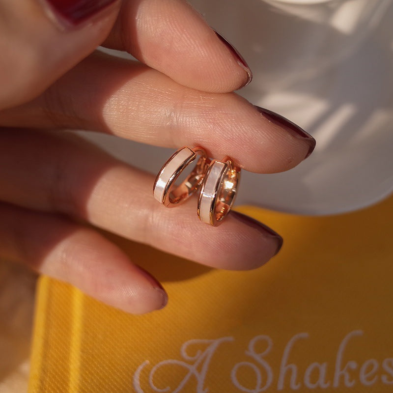 Pattern Enamel Clip Trendy Niche Design Ear Buckle